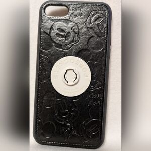 Mickey Mouse Black Iphone 8 Silicone Case Cover with Pop socket Base